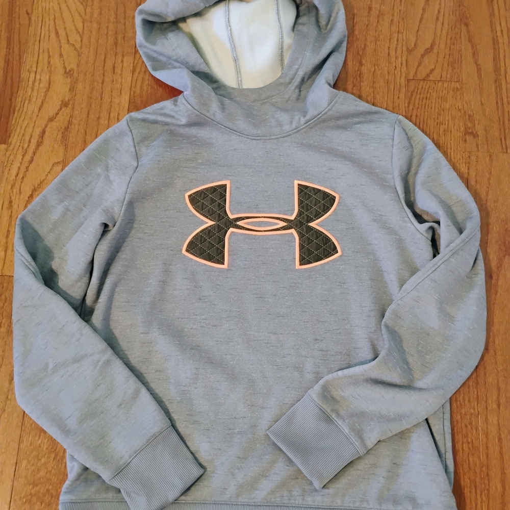 Under Armour Gray Hoodie with Orange Logo